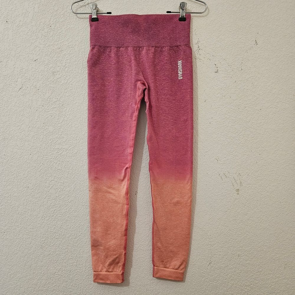 Gymshark Ombre Orange Marl/pink Seamless Leggings